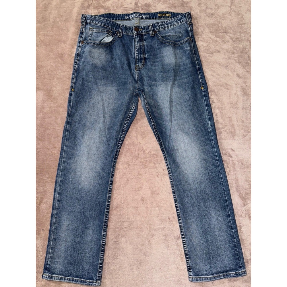 B Tuff Jean Shorts Mens Blue Selvedge Denim Cowboy Size 38‎